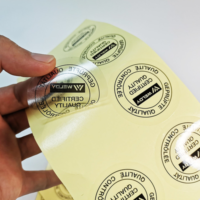 Clear Vinyl BOPP Adhesive Label Stiker Flexo PET Film Self Adhesive Synthetic Paper