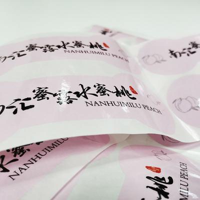 CMYK Vinyl Film Label Botol Minuman Pencetakan Digital Penuh Warna