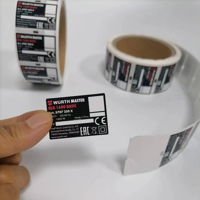 Label stiker PET perlengkapan khusus permanen / bisa dilepas / bisa ditempatkan kembali