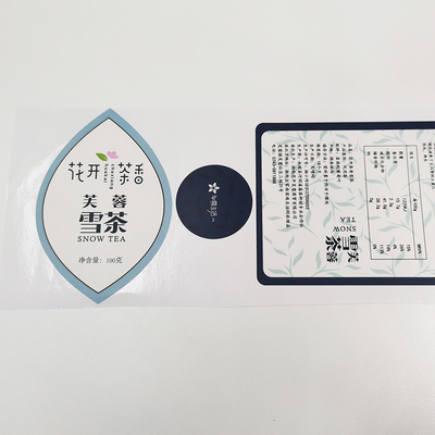 BOPP Label Kosmetik Tahan Air Varnishing CMYK Glossy Vinyl Sticker Paper