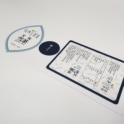 BOPP Label Kosmetik Tahan Air Varnishing CMYK Glossy Vinyl Sticker Paper