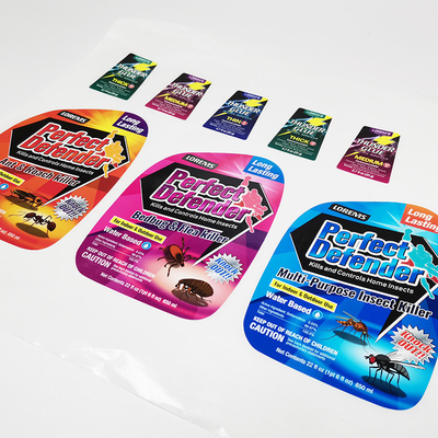 Label Produk Kimia Glossy CMYK Waterproof Matte Lamination Sticker