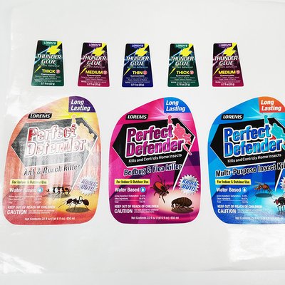 Label Produk Kimia Glossy CMYK Waterproof Matte Lamination Sticker