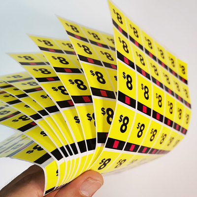 BOPP Pemasaran Stiker Ritel Kustom CMYK Cetak Stiker Label Promosi Permanen