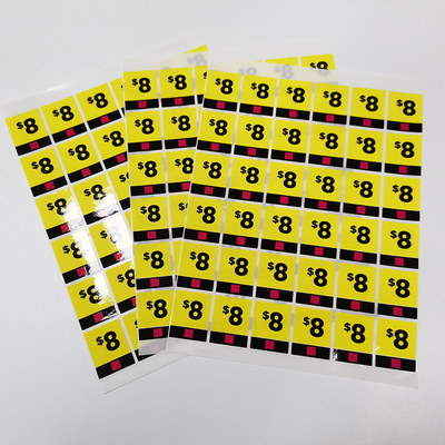 BOPP Pemasaran Stiker Ritel Kustom CMYK Cetak Stiker Label Promosi Permanen