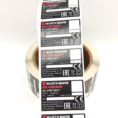 Stiker Label Perekat PMS Kertas Stiker Vinyl Industri TPU Glossy