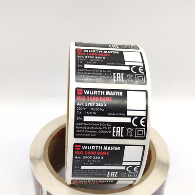 Stiker Label Perekat CMYK Stiker Nomor Seri Kustom Film BOPP