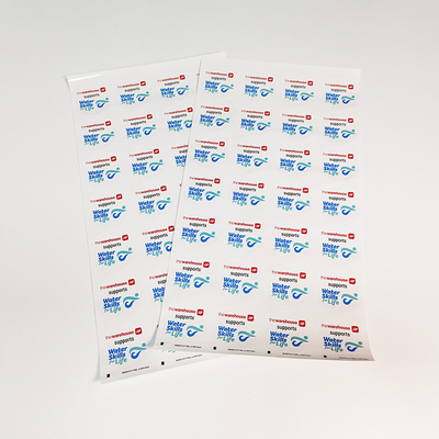 Label Ritel Kustom Permanen Persegi Panjang CMYK BOPP Tag Harga Label Stiker