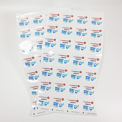 Label Ritel Kustom Permanen Persegi Panjang CMYK BOPP Tag Harga Label Stiker