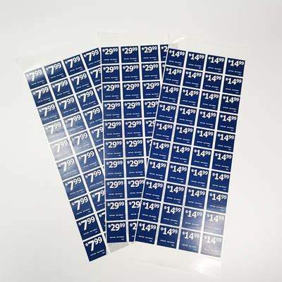 Label Ritel Kustom Oval Persegi Panjang Self Adhesive Rotary Vinyl Printing Paper