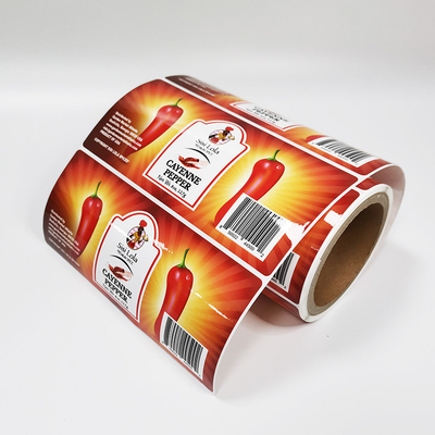 Stiker Tahan Air Kustom CDR Label CMYK Yang Dapat Dilepas Dalam Kemasan Makanan