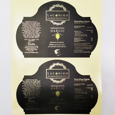 Label Perekat Makanan BOPP Oil Proof Flexo Printing Label Kemasan Makanan