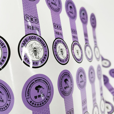 Label Perekat Makanan Cetak Digital Glossy Lollipop Kiss Cut Vinyl Stiker