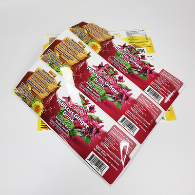 BOPP Film Printable Adhesive Labels Sauce Jar Stiker CMYK Untuk Kemasan Makanan