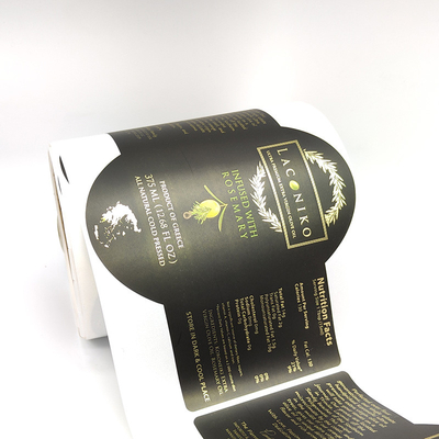 Label Anggur Perekat Persegi Panjang Film Emas Perak Emboss Dicetak Label Botol Anggur