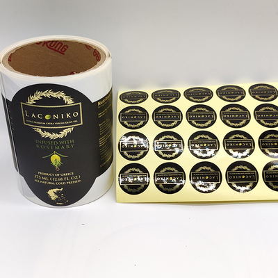 Label Anggur Perekat Persegi Panjang Film Emas Perak Emboss Dicetak Label Botol Anggur