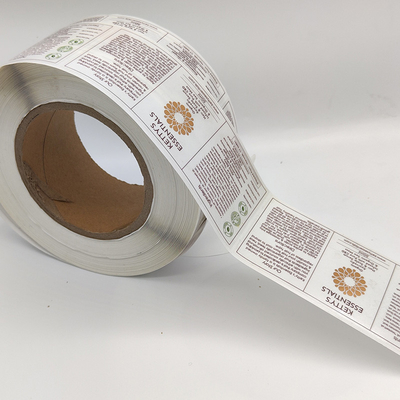 Label Kosmetik Tahan Air BOPP yang Jelas, Stamping Foil Metalik Transparan