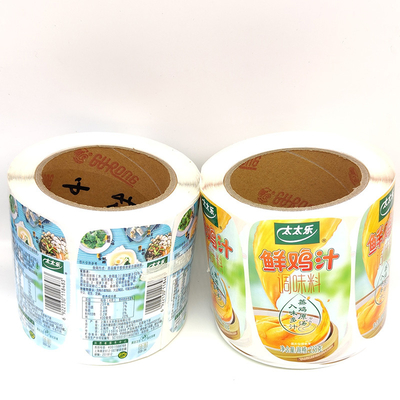Label Botol Minuman Jus CMYK Digital BOPP Trapesium Putih Tahan Air