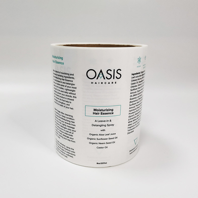 Glassine Paper Label Botol Kosmetik Produk Kosmetik Label Putih CMYK