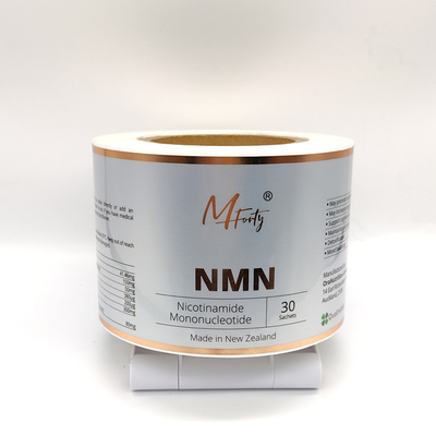 Glassine Paper Label Botol Kosmetik Produk Kosmetik Label Putih CMYK