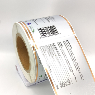 Label Produk Kosmetik Glassine CMYK Printable Shiny Sticker Paper