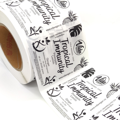 Matte Laminate White Label Kosmetik Stiker Vinyl Tahan Air Glossy Glossy