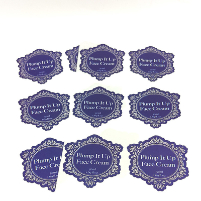 Label Kosmetik Tahan Air Pantone BOPP PET Die Cut Vinyl Stiker