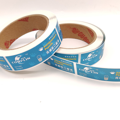 Pencetakan Label Farmasi Persegi Panjang 10ml Label Botol Obat CMYK Offset