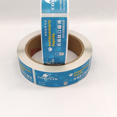Pencetakan Label Farmasi Persegi Panjang 10ml Label Botol Obat CMYK Offset