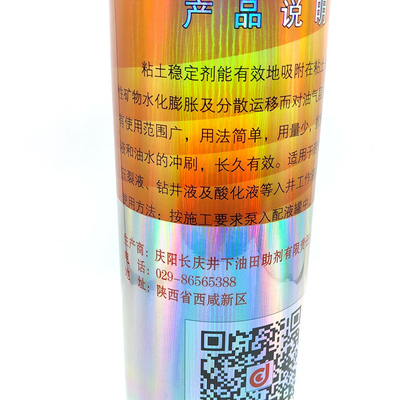 Label Keamanan Kimia CMYK Label Stiker Tahan Air Botol Laser Hologram