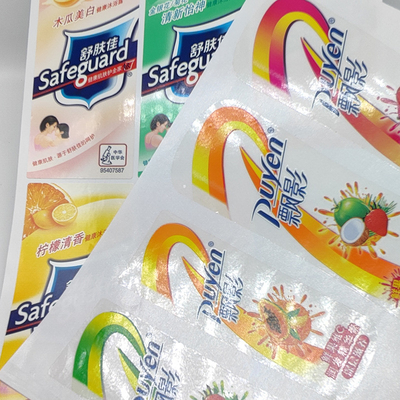 Label Produk Kimia BOPP Label Pembersih Tangan Matte Pantone PET