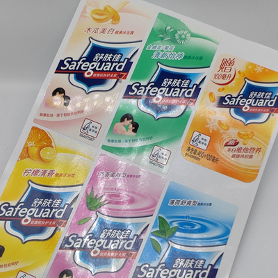 Label Embossing Rumah Tangga Essentials Label Produk Pembersih Film BOPP