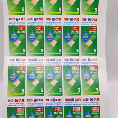 Label Esensial Rumah Tangga Persegi Panjang CMYK Vinyl BOPP Label Perekat Yang Dapat Dilepas