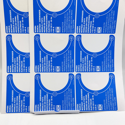 Label Kebutuhan Rumah Tangga Tahan Cuaca Kiss Cut Matte Film BOPP