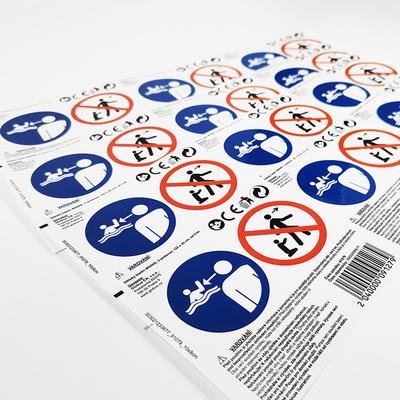 Stiker Label Peringatan Film BOPP CMYK Rectangular Hazard Dangerous Sign Stiker