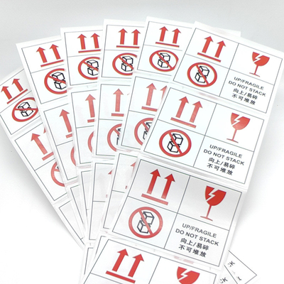 Stiker Label Peringatan Laminasi Glossy BOPP Oval Kertas Stiker Vinyl Tahan Air
