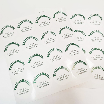 Round Tamper Evident Security Labels Kecil Eggshell Destructive Vinyl Labels