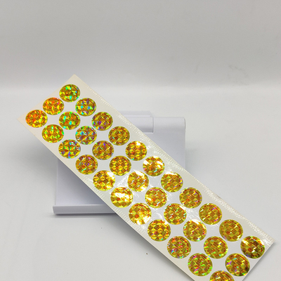 Label Hologram Anti Palsu Kecil Stiker Segel Keamanan CMYK Matte