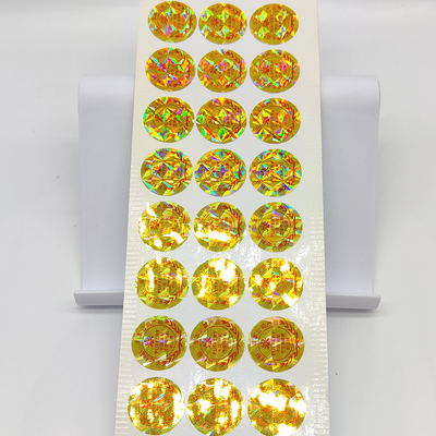 Stiker Hologram Cetak Roll Stiker Hologram Emas Persegi Panjang Anti Palsu
