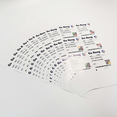 BOPP Film Variabel Data Label Printing Kode QR Label Cetak Digital