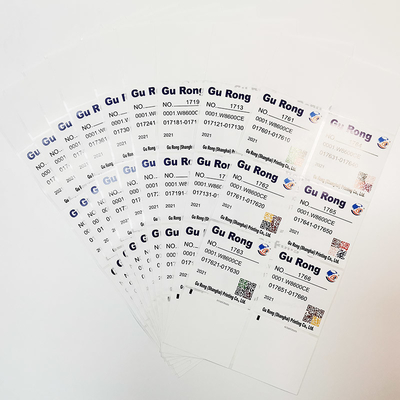 BOPP Film Variabel Data Label Printing Label Kode Qr Persegi Panjang Oval