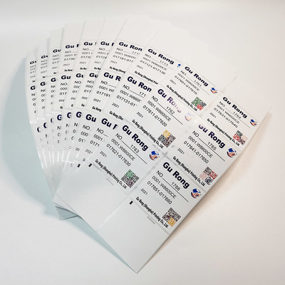 Pencetakan Label Data Variabel Melingkar Pencetakan Stiker Nomor Seri Permanen Mengkilap