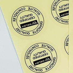Bahan Vinyl Bening Lembar Stiker Label Perekat Kustom Pencetakan Flexo