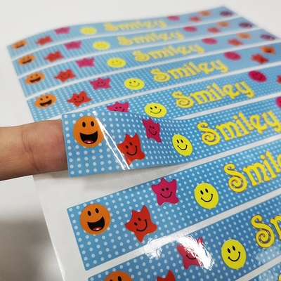 Cetak Kustom Stiker Perekat Diri yang Dapat Diposisikan Ulang Gloss Finishing