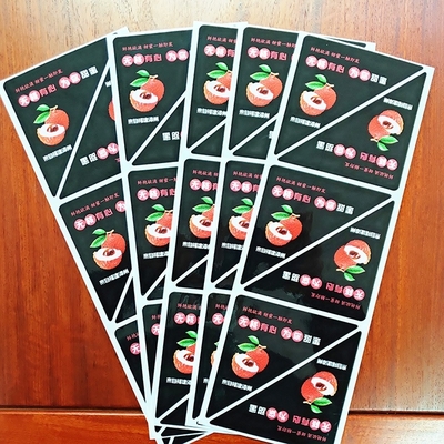 Stiker Label Makanan PET Custom hingga Resolusi Pencetakan 1440dpi