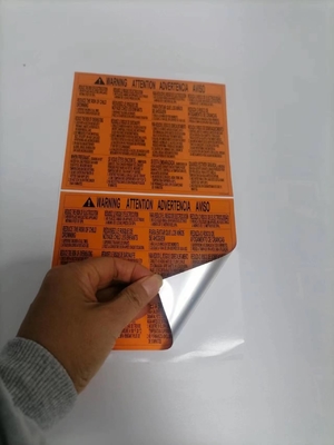 Custom Waterproof Metallic Sticker Untuk Label Kemasan Polyester Perak