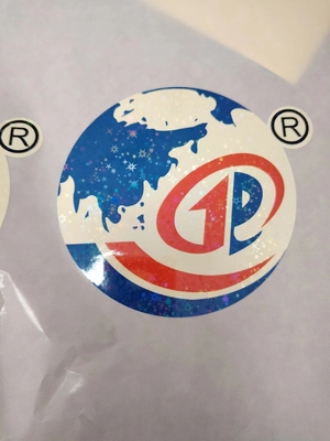 Easy Peel Holographic Seal Stickers UV Resist Printing Durable Waterproof Laser Label untuk logo