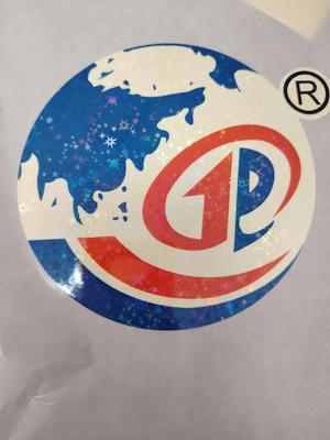 Easy Peel Holographic Seal Stickers UV Resist Printing Durable Waterproof Laser Label untuk logo