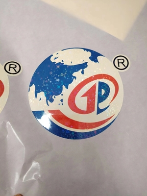 Easy Peel Holographic Seal Stickers UV Resist Printing Durable Waterproof Laser Label untuk logo