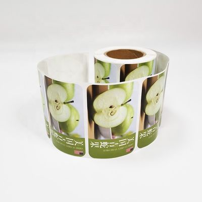 Lingkaran Makanan Label Perekat Film Dukungan MOQ Minimal 1000pcs